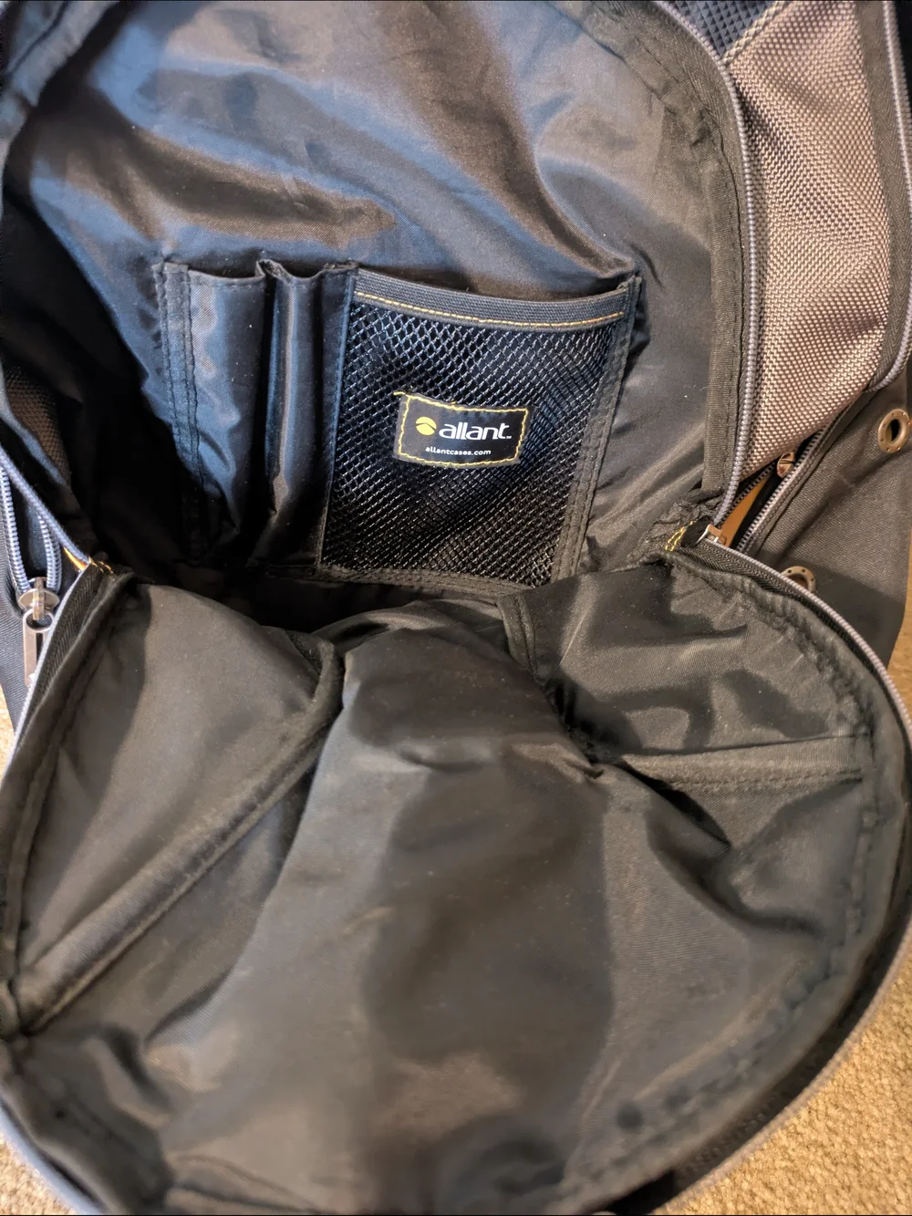 Allant Flight Black and Gray Laptop Backpack with Massive Storage
